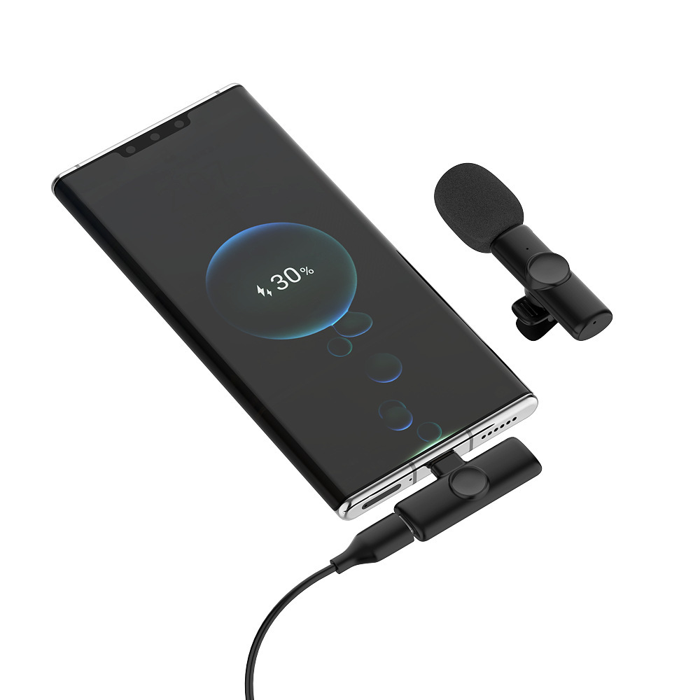 Kebidumei Wireless Microphone Mini Audio Video Recording Mic For Live Broadcast