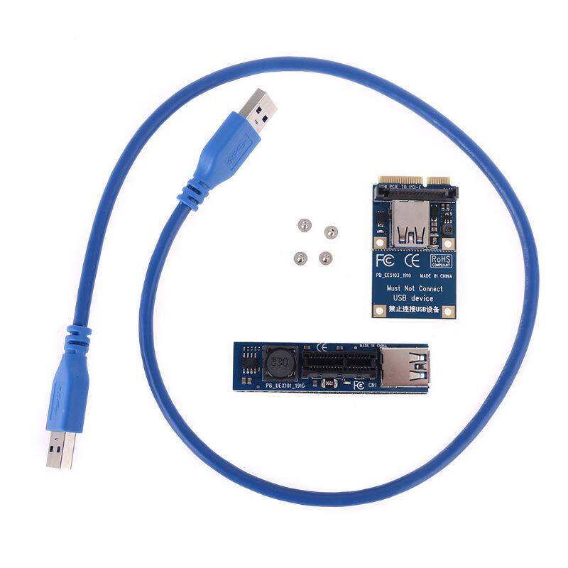 Bộ Chuyển Đổi PCI-E Riser Mini PCIE Sang PCI-E X1 Cổng Mở Rộng SATA Đầu Nối Nguồn Thẻ Mở Rộng, Với Bộ Mở Rộng USB 30Cm