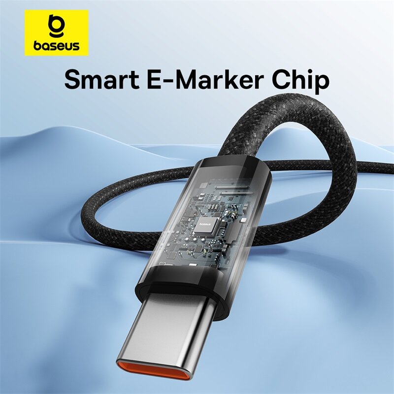 Baseus PD 100W USB C Cable Fast Charging Charger USB C To Type C Cable For iPhone 15 Plus Pro Macbook Pro ipad Fast Charger Wire Cord Type-c Cable