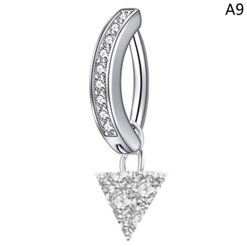 NEW ARRIVAL Reversed Bar Belly Button Rings Dangle Moon Star Navel Ring Surgical Steel Belly Piercing Jewelry Navel Body Belly Ring