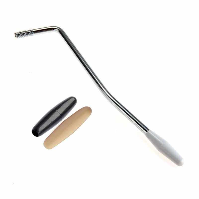 5mm Electric Guitar Thread Single Tremolo Arm Crank Handle with 3 Tip Caps for Single Tremolo System Silver (Standard) Malaysia