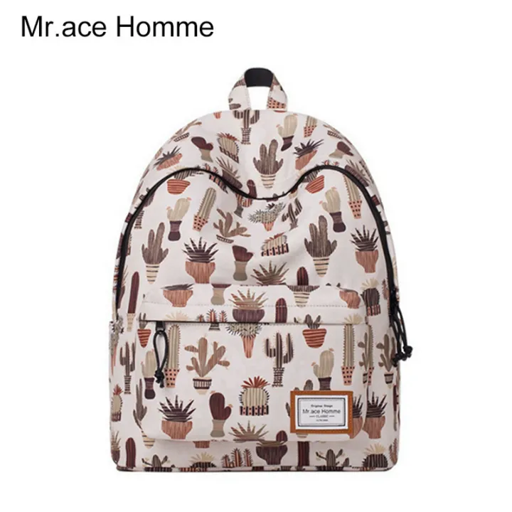 Mr Ace Homme New Backpack Female Korean Fashion College Style Middle School Student Schoolbag Outing Leisure Backpack Travel Lazada Singapore