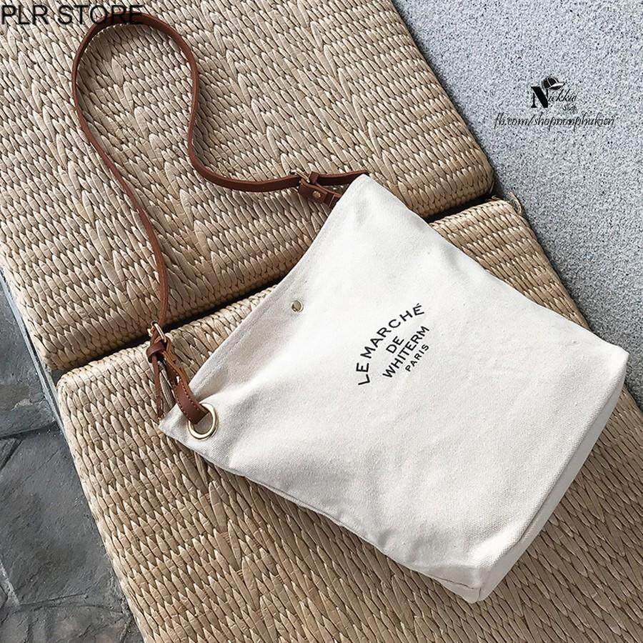 Le marche de hot sale whiterm canvas bag