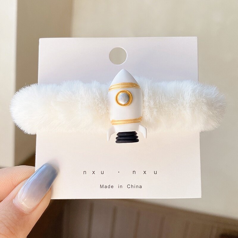 MEIMU Hair Rope New Korean Fashion Astronaut Plush Elastic Rubber Band For Woman Girls Hair Accessories