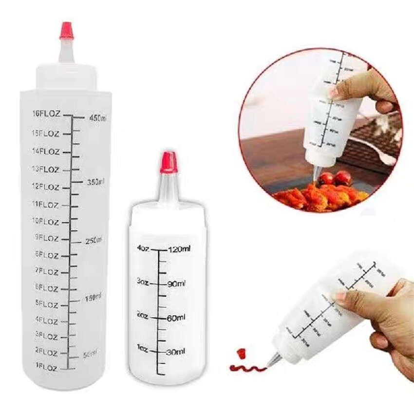 120/350/450ml Kim nhựa quy mô chai bóp được có thể ép chai với Leak-proof cho nhà bếp nước sốt salad chai bóp được