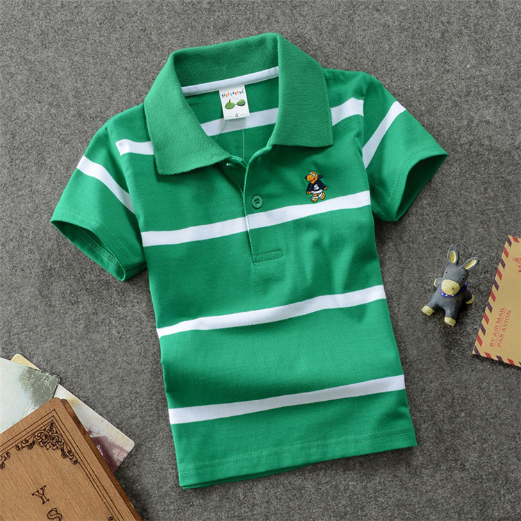 Sanitkun Wisebaby Boys Short Sleeves T-Shirt Korean Style Summer Cotton Lapels Polo Shirt Kid 0-15 Years Old