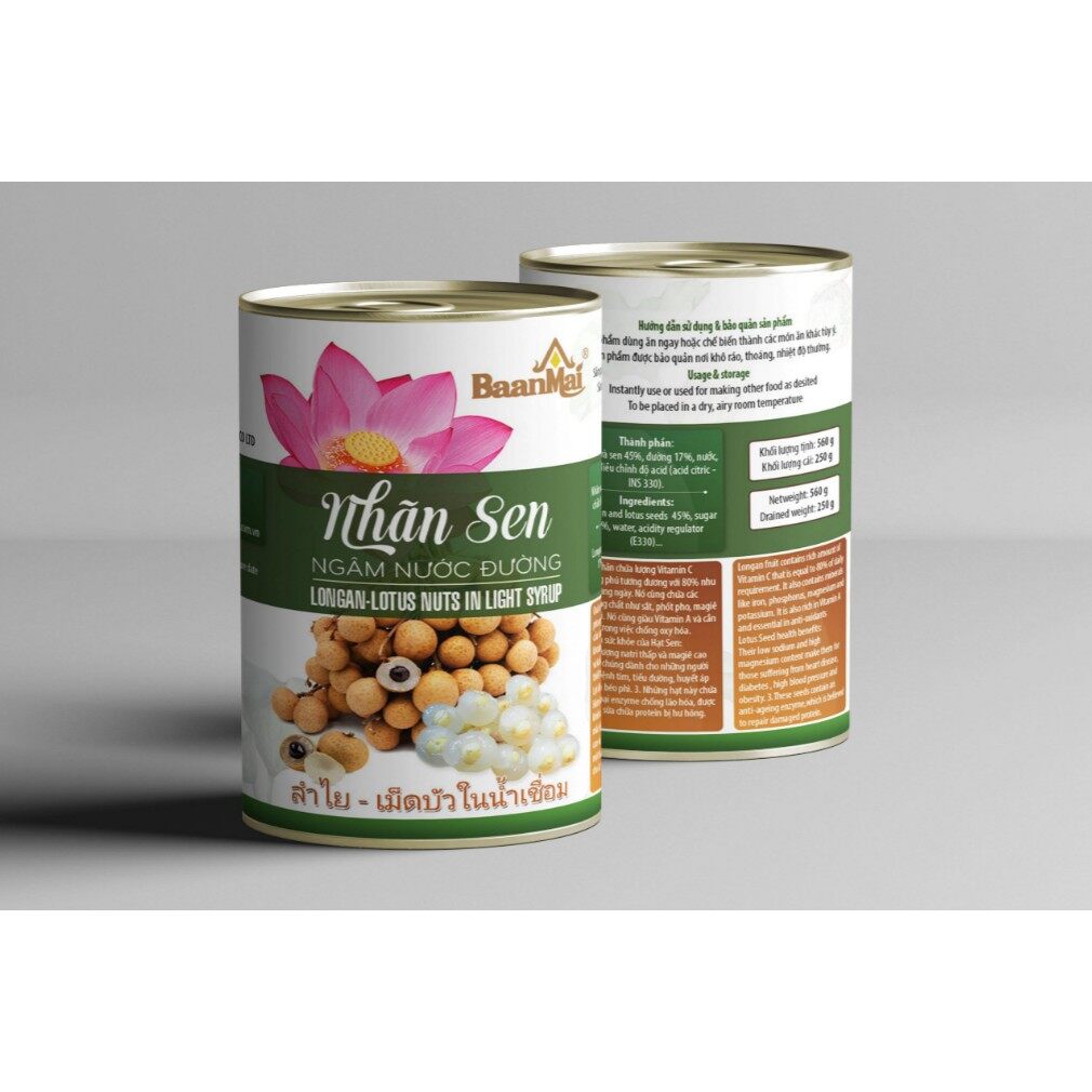 Hạt Sen Long Nhãn Ngâm Nước Đường Baan Mai