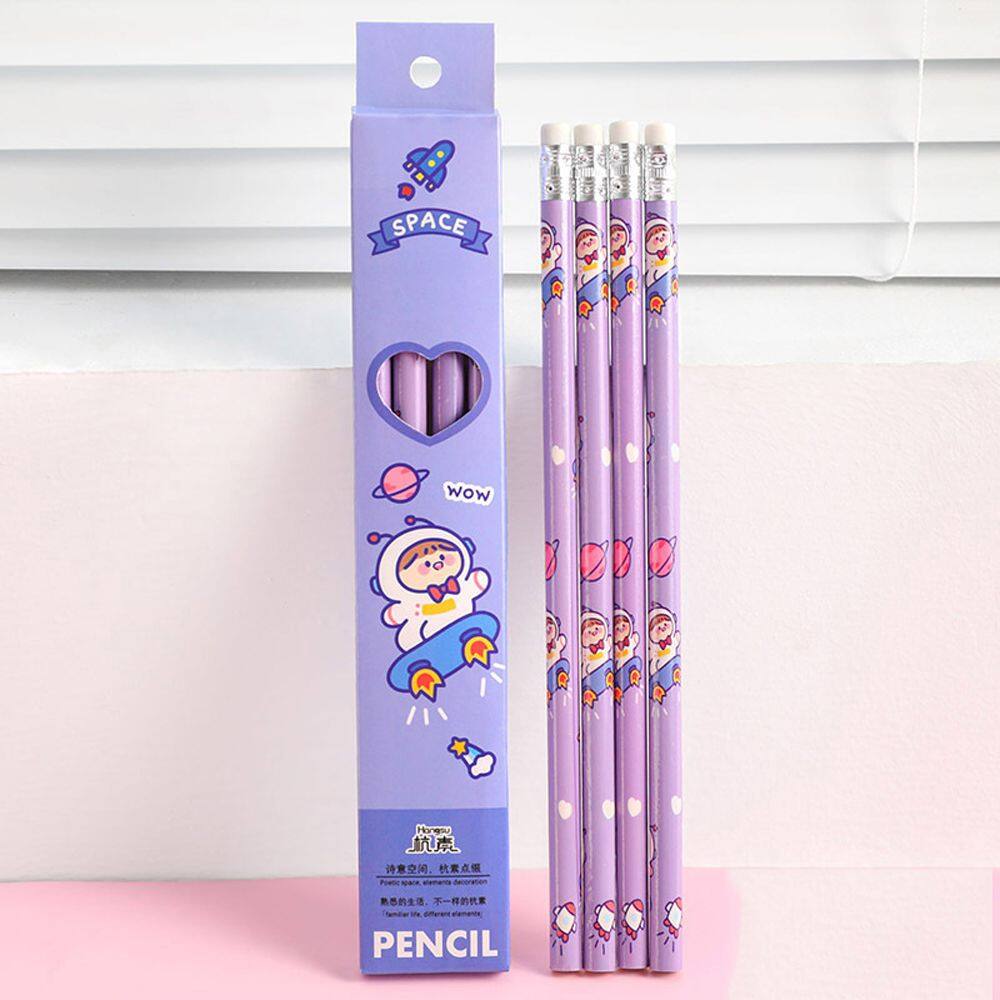 MMLUCK High Quality Stationery Kids Gift Drawing Cartoon Astronaut School Pencil Sketch HB Wood Pencil Writing HB Pencil Charcoal Pencil Wooden Pencil Sketch Pencil Set