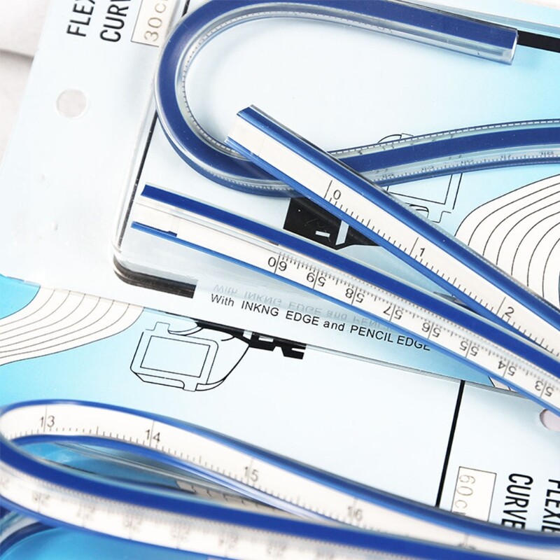 Plastic Flexible Curve Ruler Bendable Ruler Fit for Tailor Sewing and Engineering Drawing Accurate Bendable Ruler