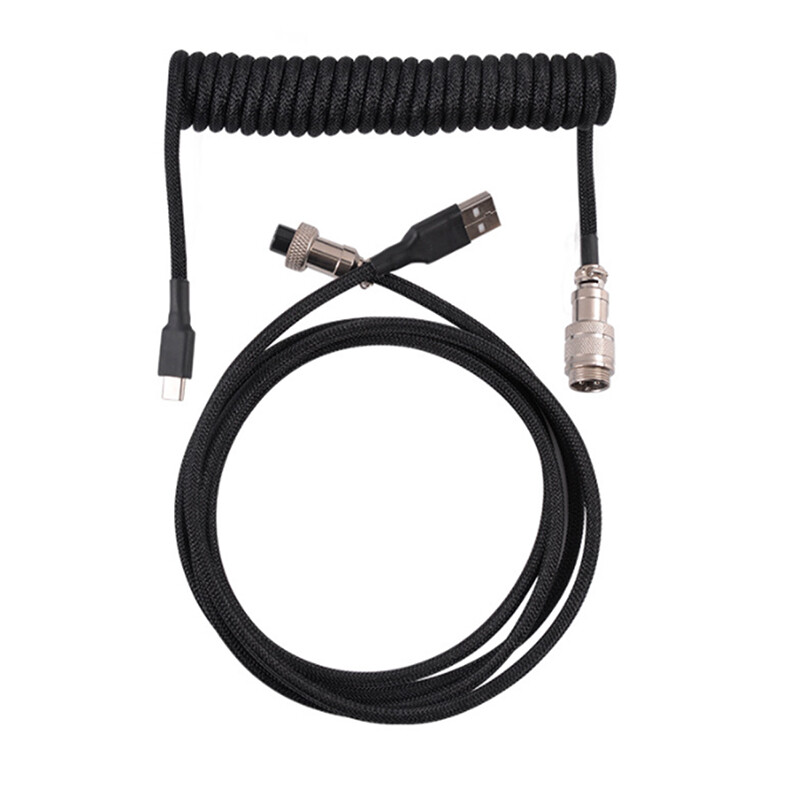 UNI Type-C USB Keyboard TypeC USB Cable Mechanical Keyboard Coiled Aviator Wire 1.5m