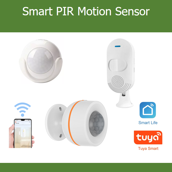 Smart PIR Motion Sensor Home Security Alarm Sensor Wifi / ZIgbee, Tuya Smart Life