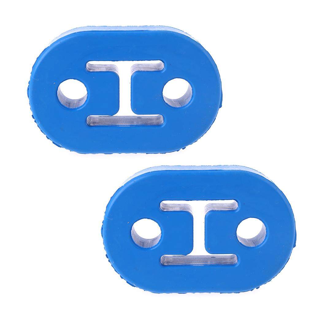 1Pcs Heavy Duty Exhaust Hanger Bushing Support 2 Hole Bracket Rubber Mount Blue