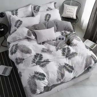 3 4 Pcs Geometric Gray Comforter Bedding Sets Polyester Super King