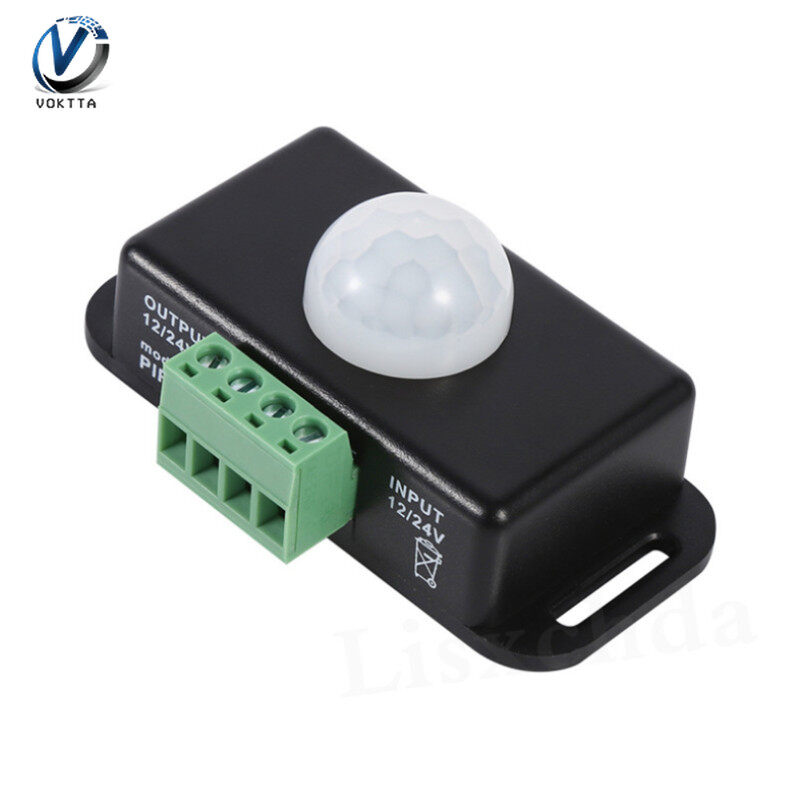 Công Tắc Cảm Biến Chuyển Động PIR Tự Động Điều Chỉnh Được VOKTTA  DC 12V 24V 8A Nguyên Bản 100% Công Tắc Đèn Phát Hiện Hồng Ngoại Hồng Ngoại Mô-đun Công Tắc Đèn LED Dải Đèn