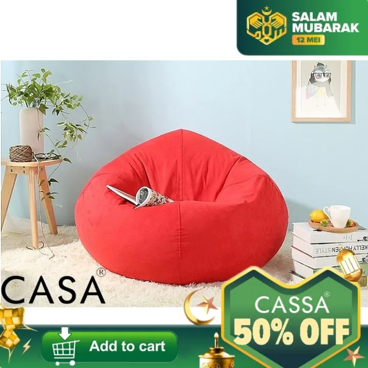 Ca Super Size Bean Bag Sofa 2 1 Kg Red Washable Fabric Easy Ca Super Size Bean Bag Sofa 2 1 Kg