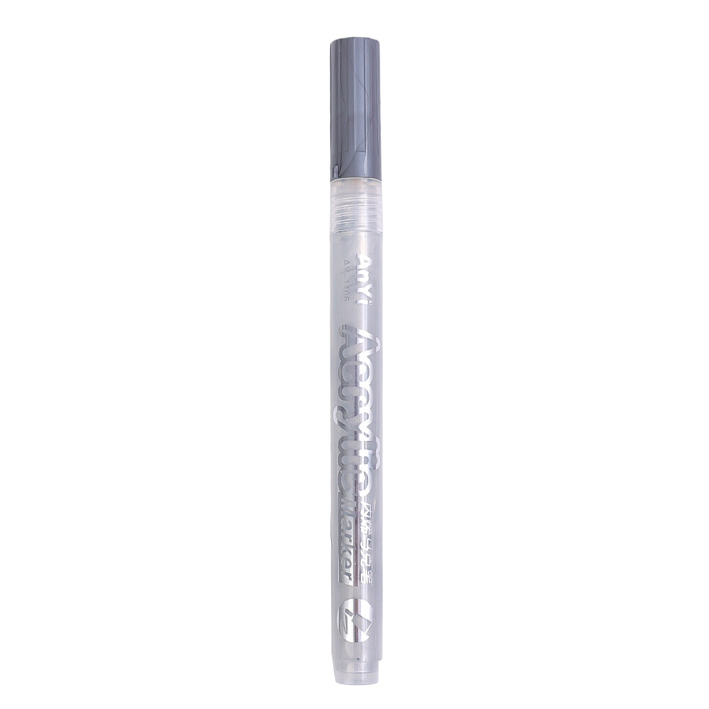 4Pcs/set White/Gold/Silver/Black Acrylic Paint Pen for Rock Painting Extra-fine Tip Black