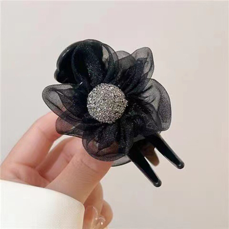 Sun Flower Meatball Head Clip Back Head Shark Clip Hair Accessories