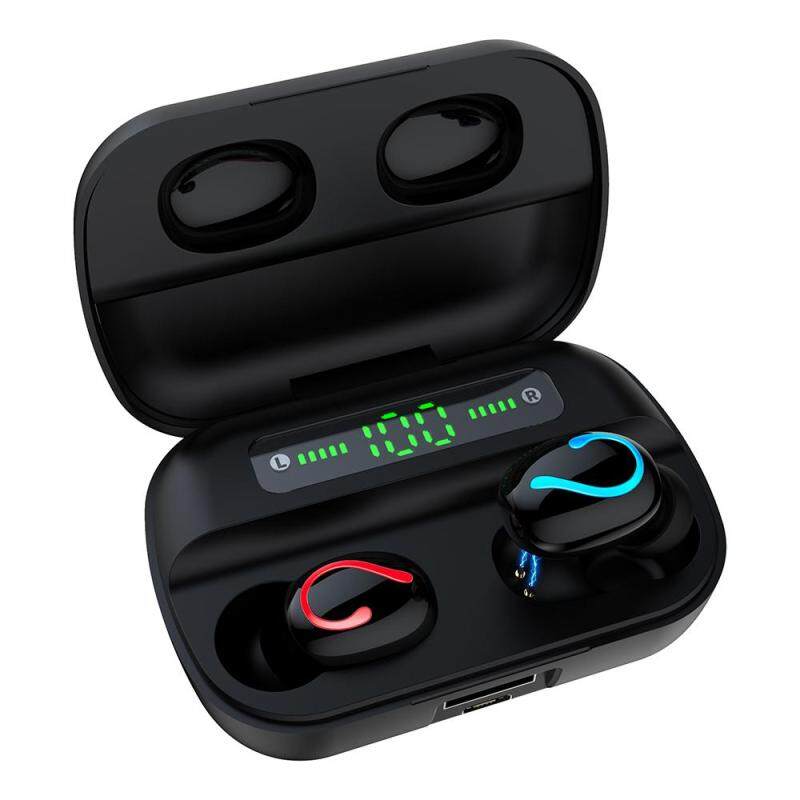 niceEshop HBQ Q61 Wireless Bluetooth Earphone Noise Canceling Call HD Sport Earphone 2600mAh Charging Case Can Charge Mobile Phone Singapore