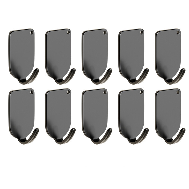 5/10Pcs 304 Stainless Steel Super Strong Hanging Wall Hook Adhesive Tape Glue Wall Mount Hooks