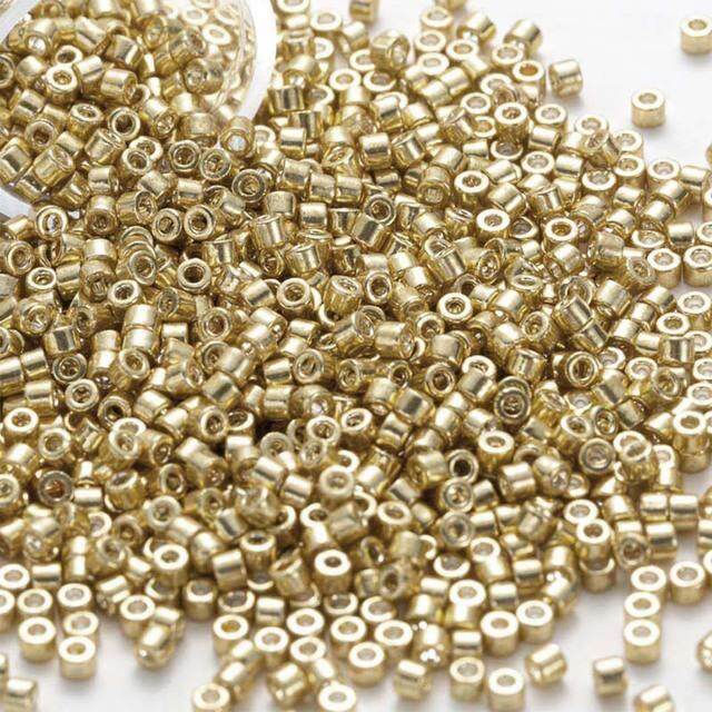 10g/tube 1.3x1.6mm Generic Japan Metallic Miyuki Delica Glass Beads 11/0 Loose Spacer Seed Beads for Jewelry Making DIY Sewing