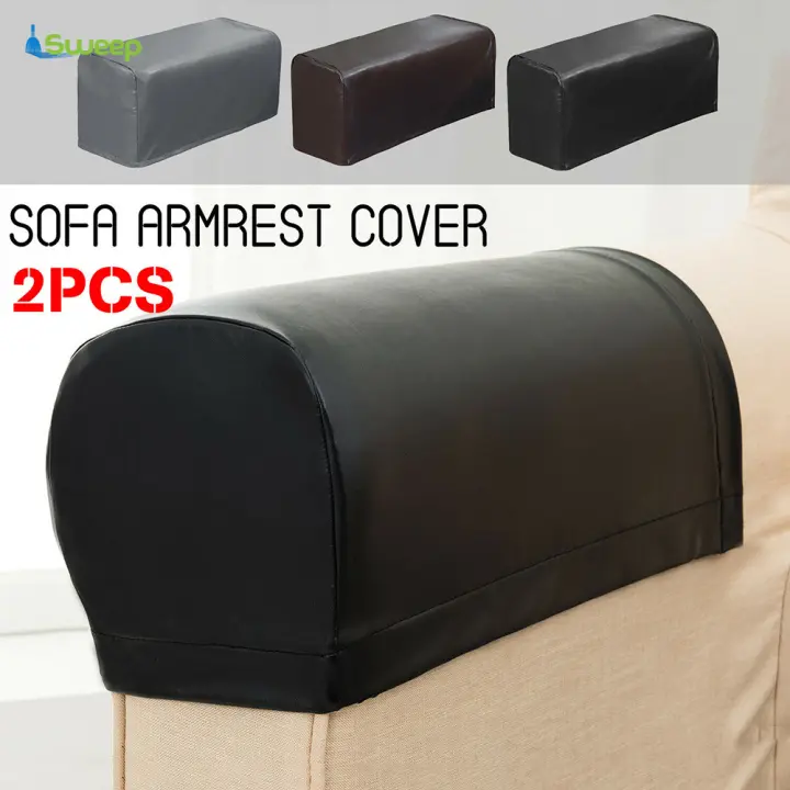 Ready Stock 2 Pcs Pu Leather Sofa Armrest Covers Protectors Stretchy Waterproof For Couch Chair Arm Lazada Singapore 2 Pcs Pu Leather Sofa Armrest Covers, Leather Furniture Arm Protectors