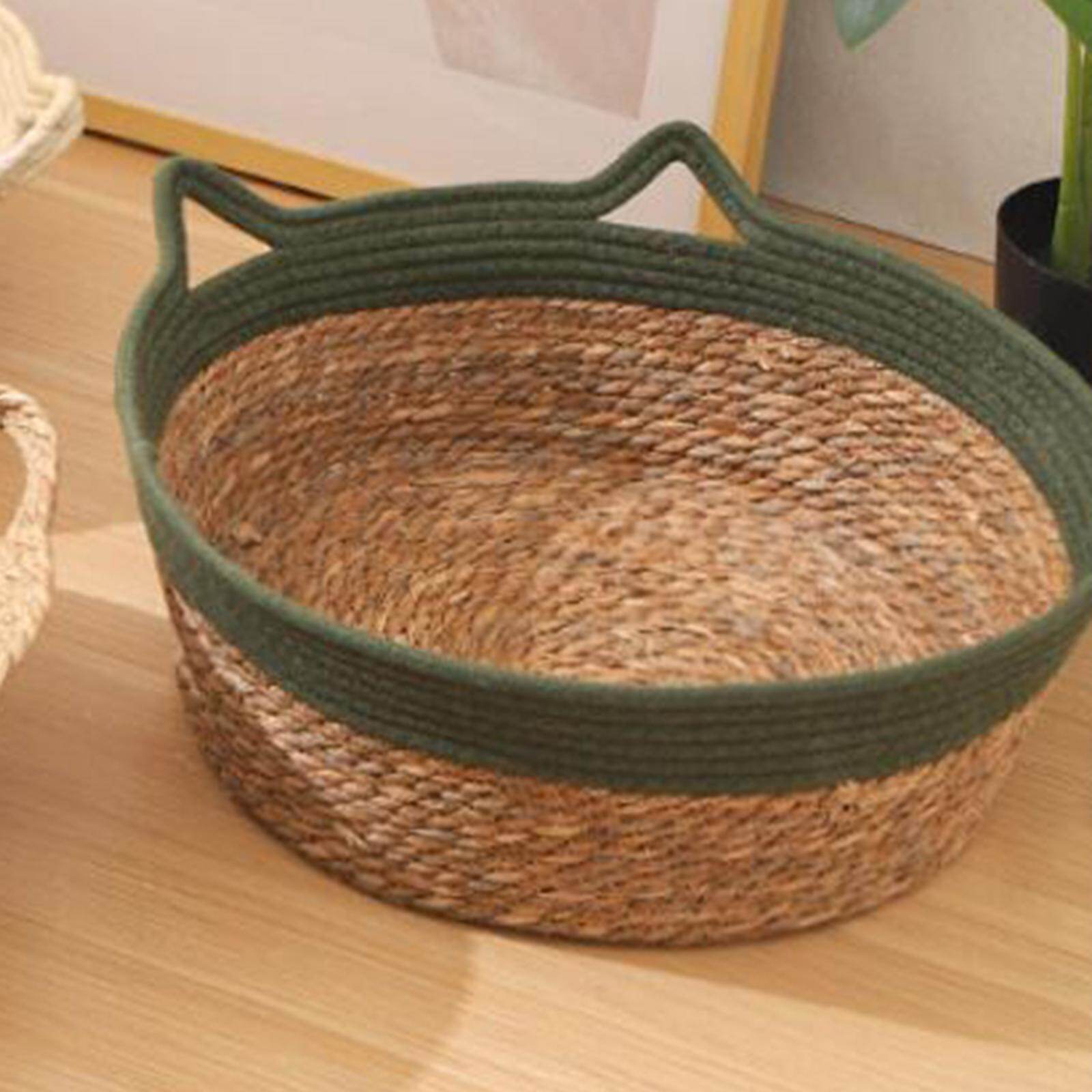CCWonder Cat Bed Basket Cool Cat Scratcher Durable Weaving Pet Cat Bed for Cats Puppy