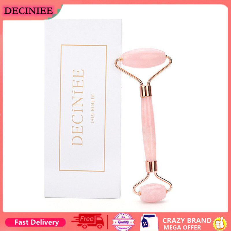 DECINIEE Quartz Roller Slimming Face Massager Lifting Tool Natural Jade Facial Massage Roller Stone Skin Massage Face Care