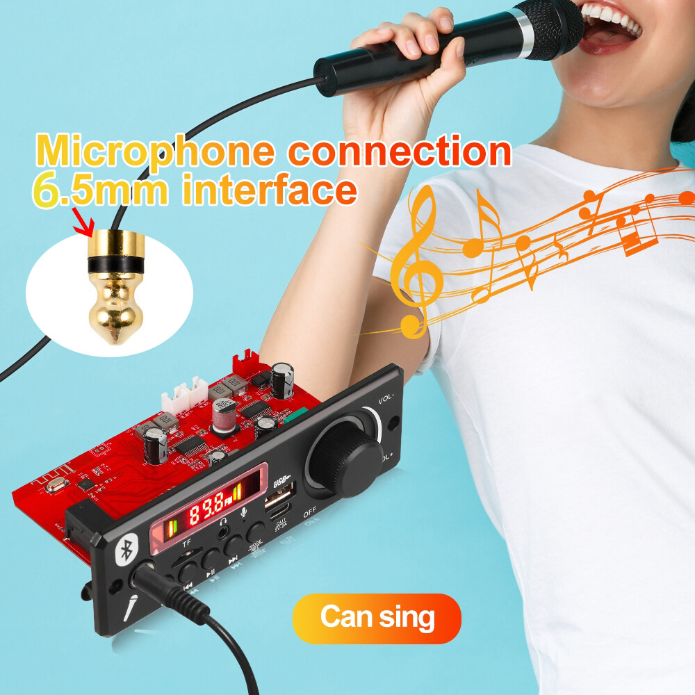 Bảng Mạch Giải Mã MP3 Bluetooth Khuếch Đại 2*80W Máy Nghe Nhạc MP3 12V Mô-đun Radio FM Trên Xe Hơi Micrô TF Ghi Âm Cuộc Gọi Rảnh Tay