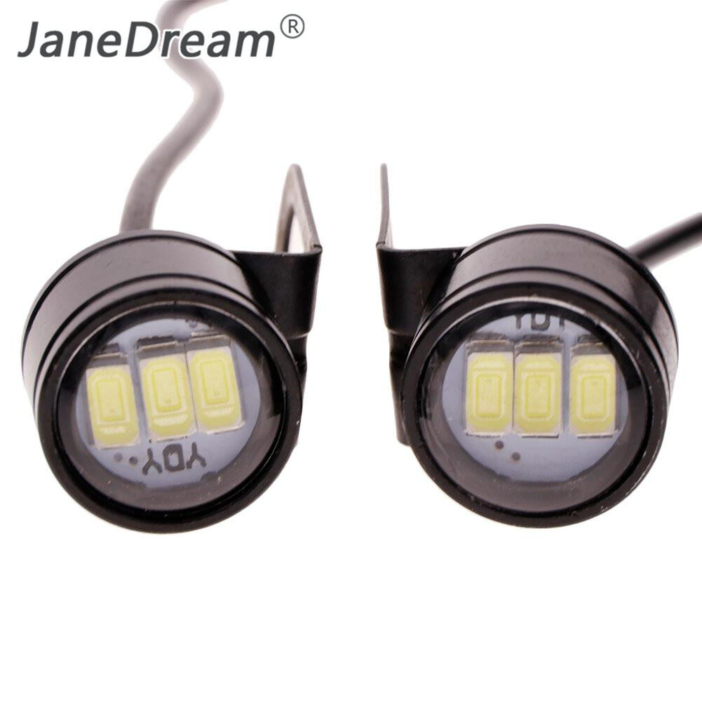 JaneDreamโคมไฟสปอตไลท์แฮนด์บาร์มอเตอร์ไซค์LED,ไฟตัดหมอกสีขาว2ชิ้น