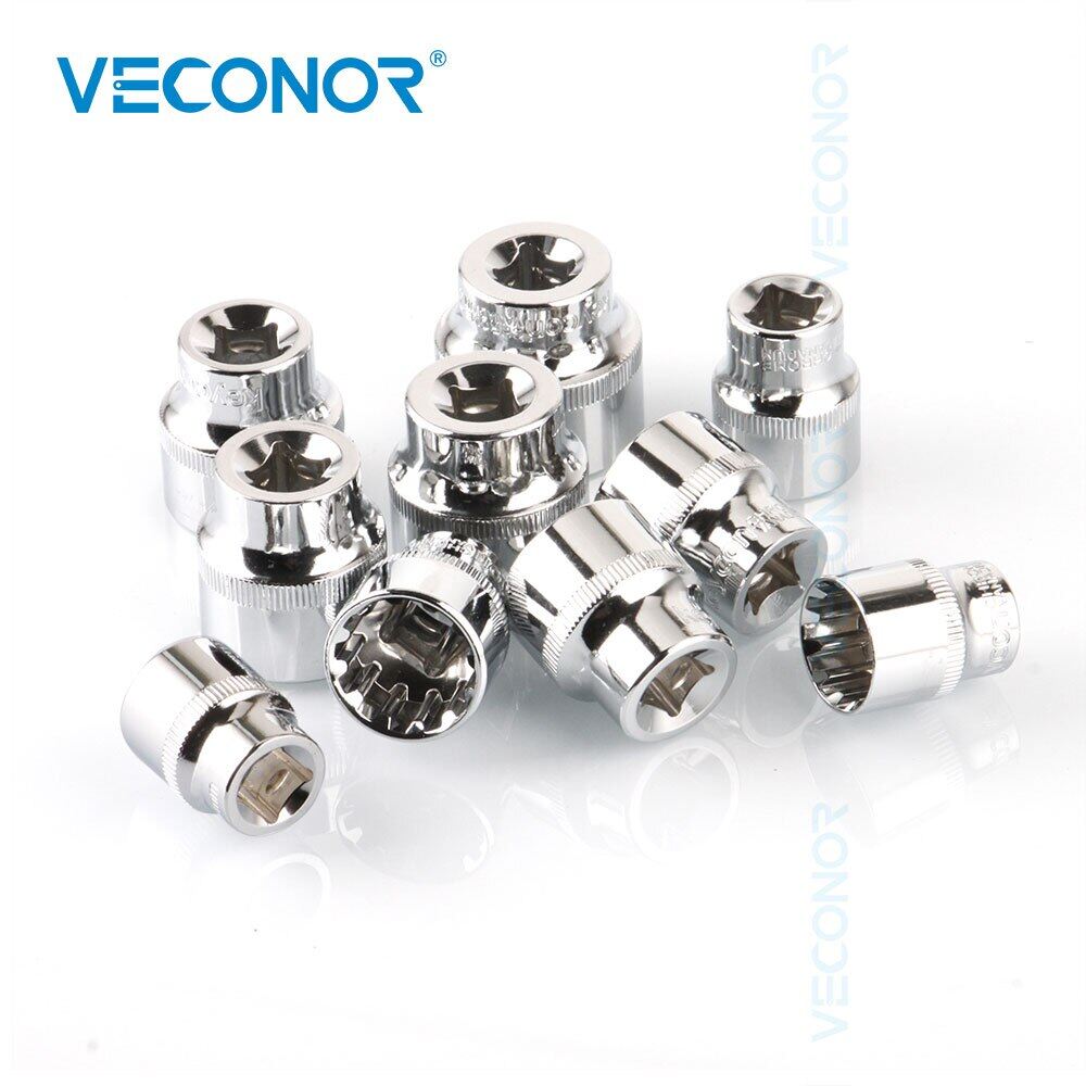 3/8 "ổ đĩa vuông 12Pt Ổ cắm Bit Ratchet cờ lê ổ cắm phụ kiện dụng cụ điện 6 đến 24 Mét