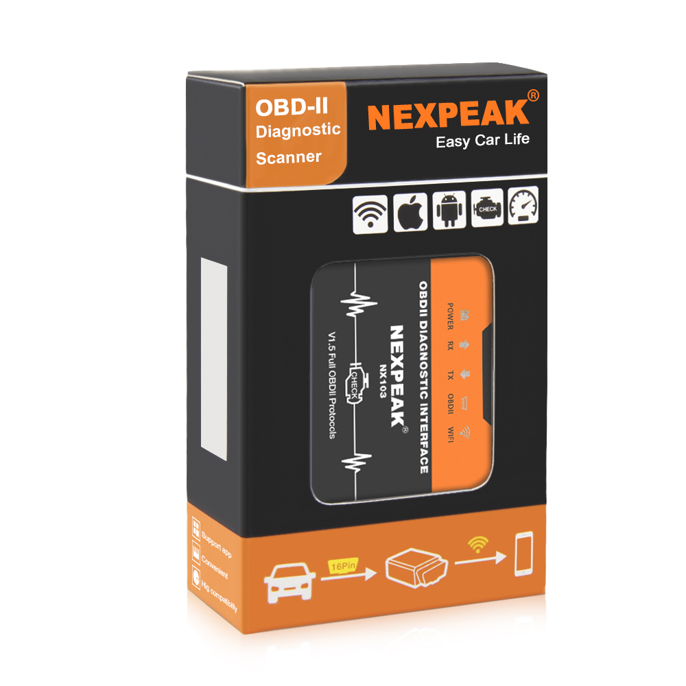 Nexpeak nx103 ELM327 V1.5 wifi obd2 Máy Quét Chẩn đoán xe Ô Tô Công cụ với pic18f25k80 chip Đầu đọc mã cho Android/IOS/Windows