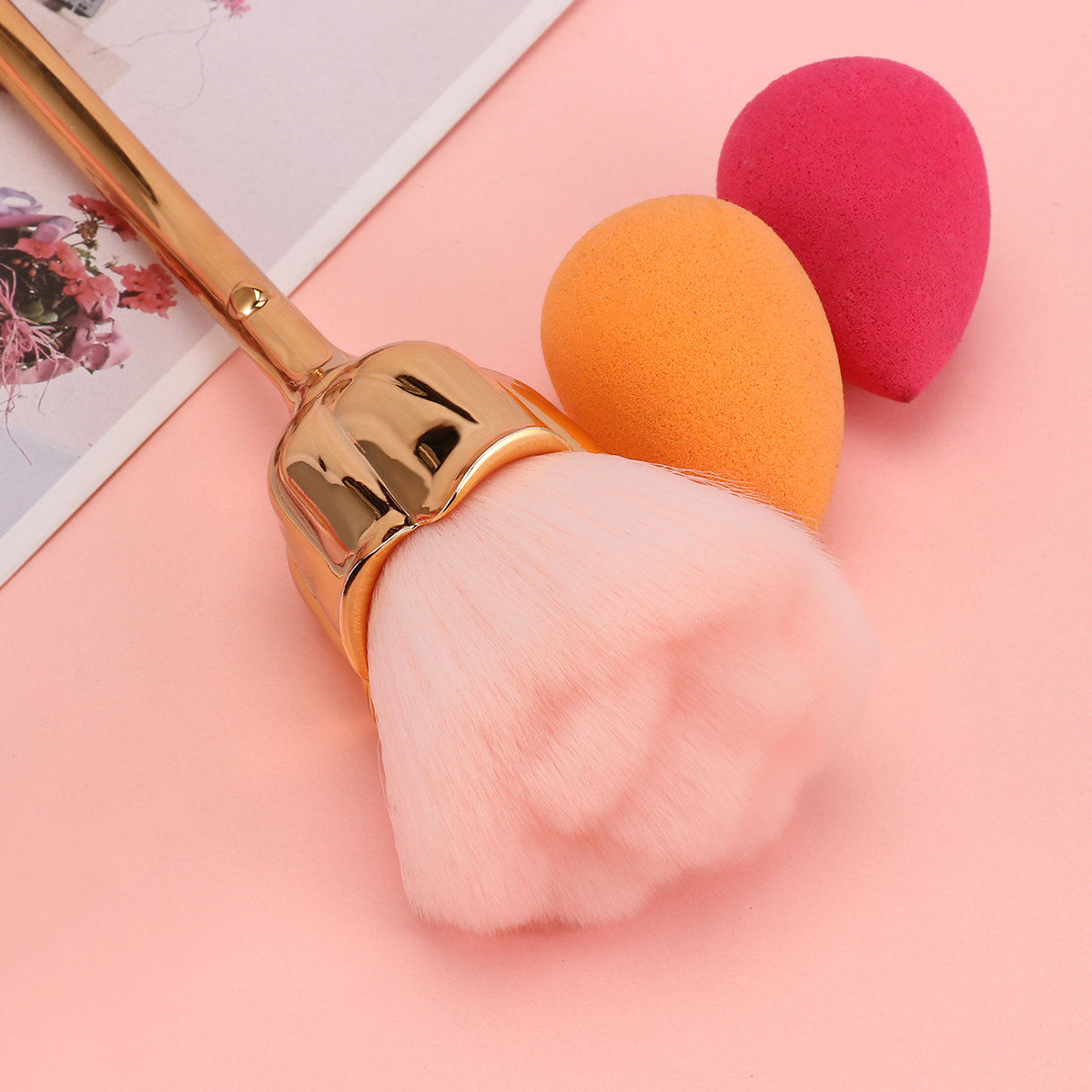 Beautybigbang Hoa Hồng Đầu Bàn Chải Phấn Má Hồng Bàn Chải