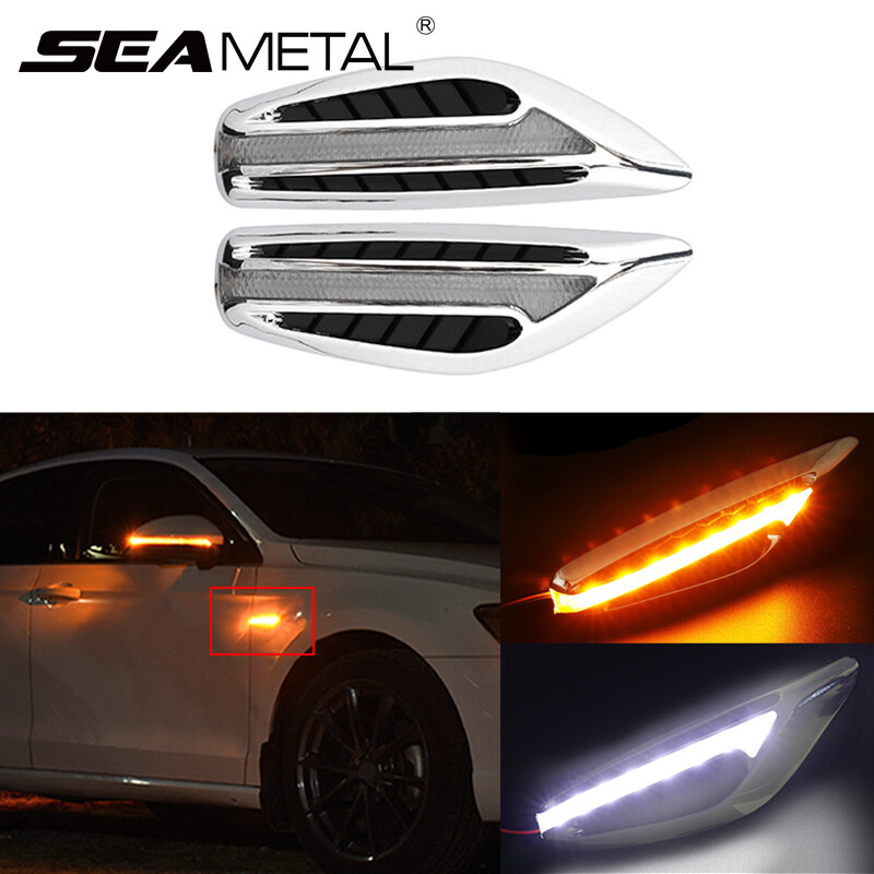 Car Side Marker Turn Signal Light Dynamic Waterproof LED Indicator Lamp Universal