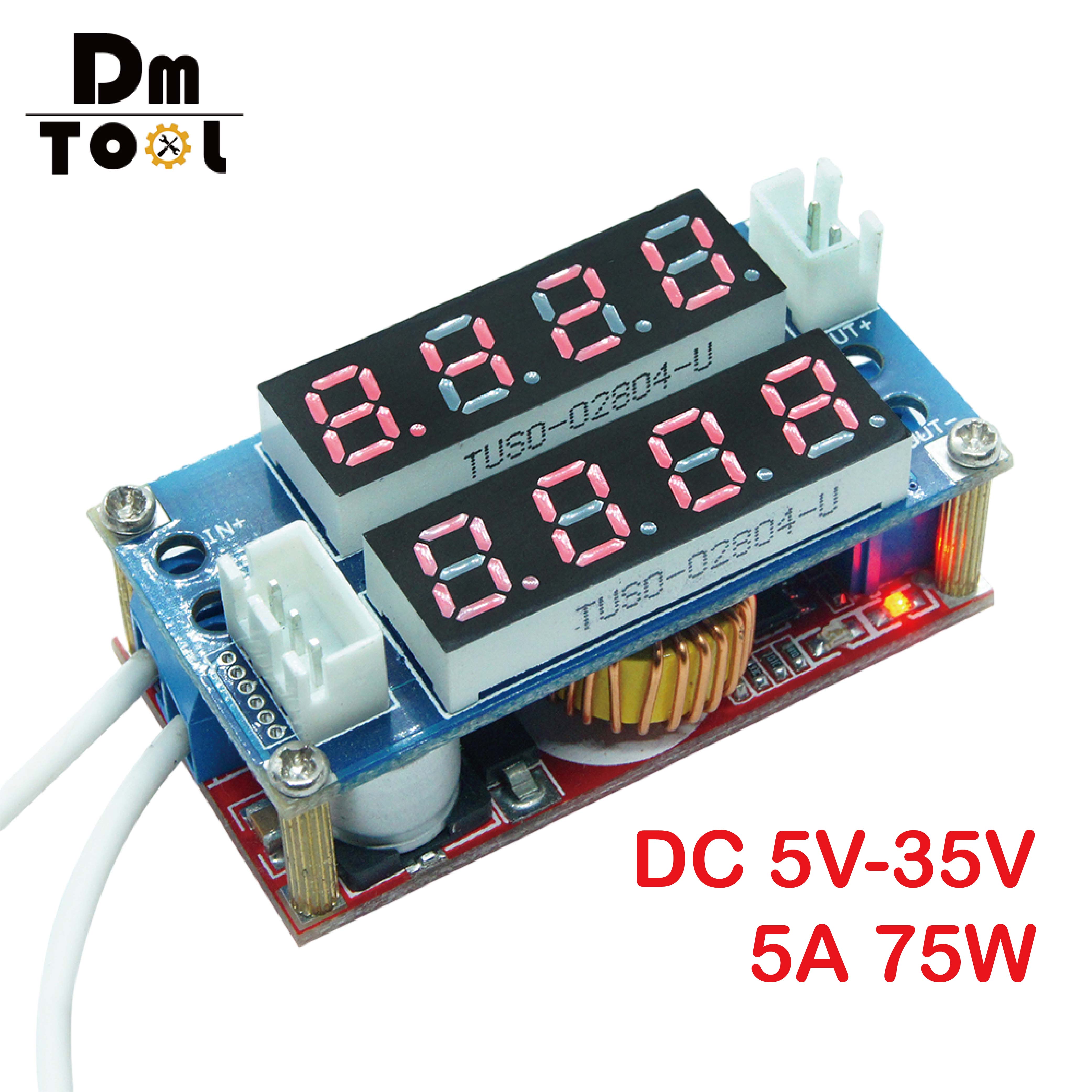XL4015 5A Điều Chỉnh CC/CV Bước Xuống Sạc Mô-đun Bảng Điều Khiển LED Vôn Kế Ampe Kế