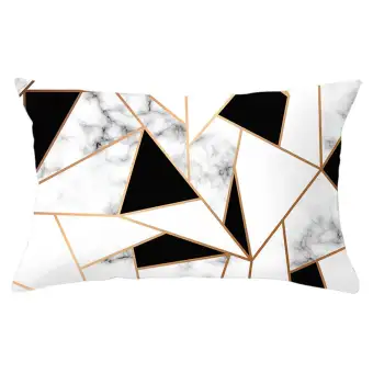 Fuwatacchi Geometric Cushion Cover Striped Wave Pillow Cover Black