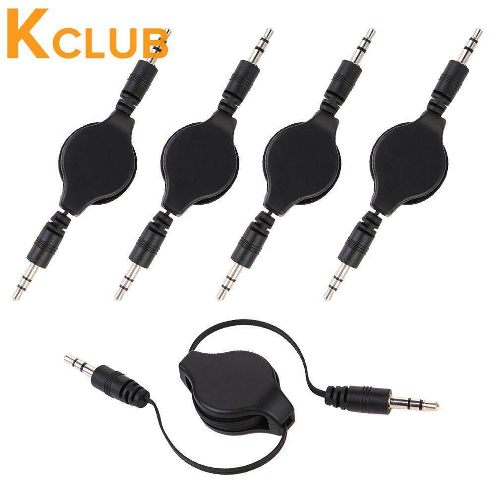 5 Pcs 3.5 Mm TRS Fleksibel Kabel Stereo AUX Retractable Memperpanjang Kabel Audio