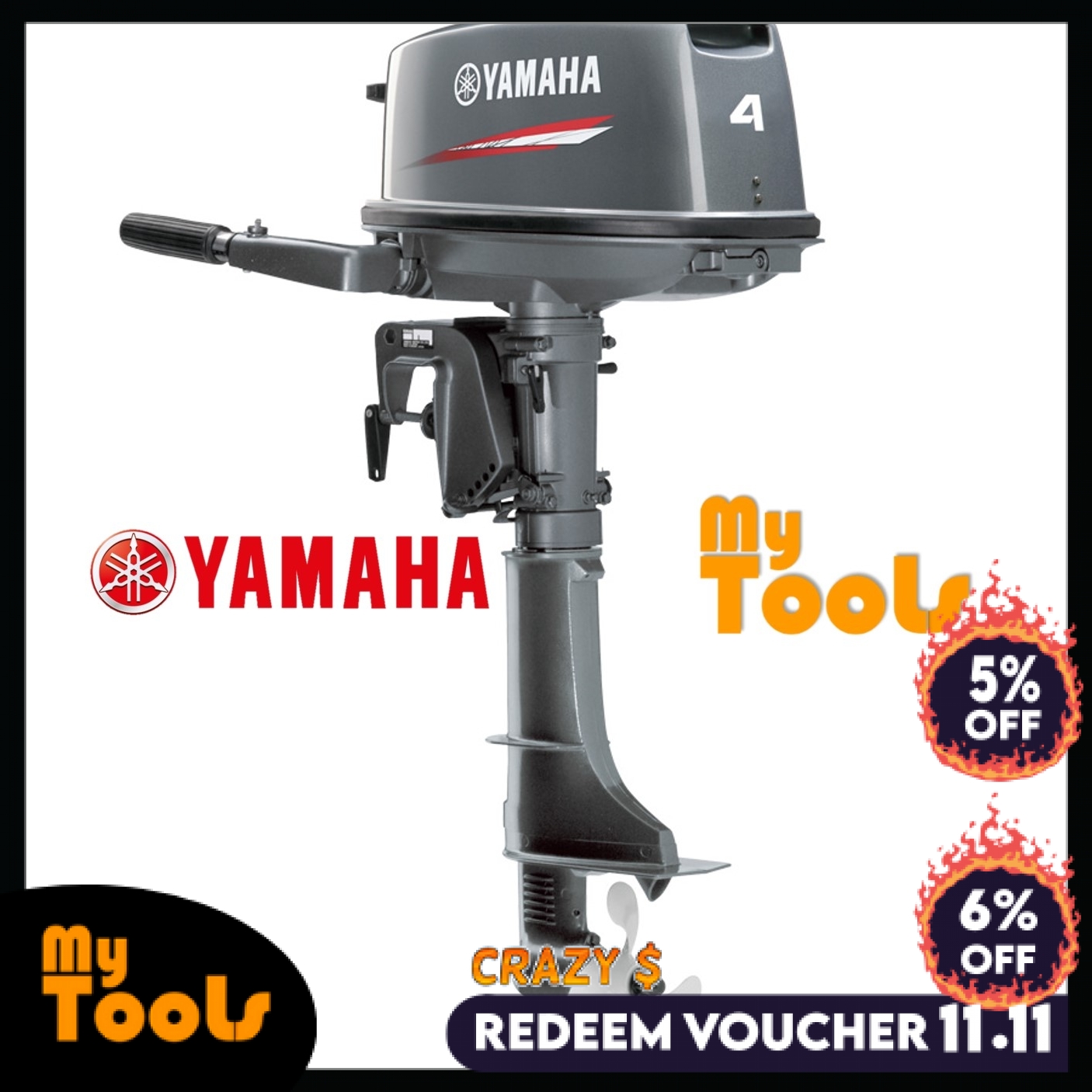 Yamaha Enduro 4dmhs 2 Stroke 4hp Short Shaft Petrol Engine Outboard Made In Japan Lazada