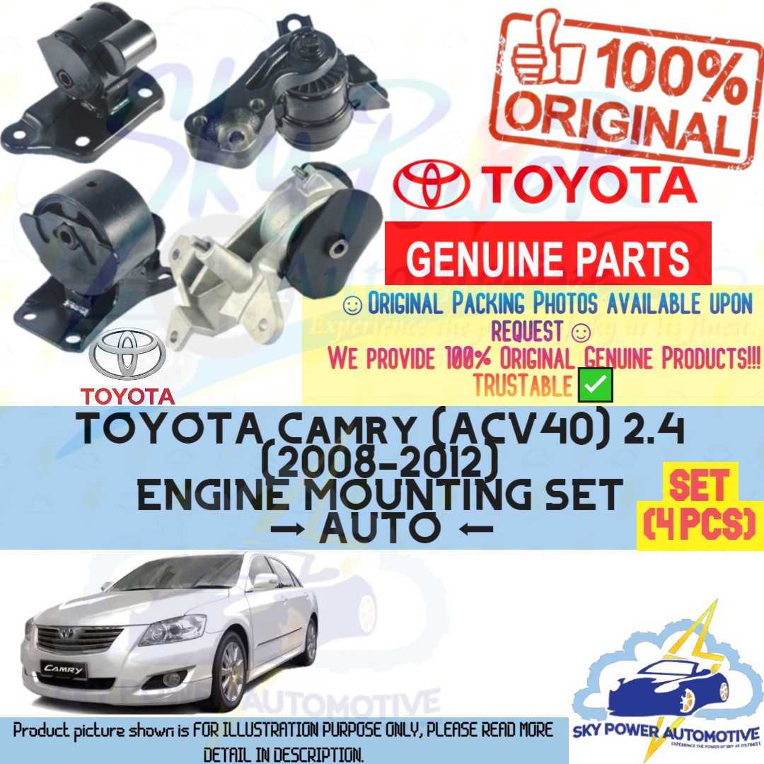 4PCS Engine & Transmission Motor Mount Set For 2007-2011 Toyota Camry 2.4L Automatic
