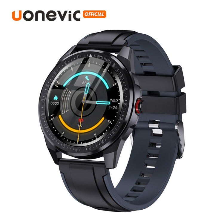 Đồng Hồ Thông Minh Uonevic SN88 Cho Nam, Đồng Hồ Thể Thao Thông Minh Màn Hình Tròn Cảm Ứng Lớn Chống Thấm Nước IP68 Theo Dõi Điện Thoại Android IOS PK ESN80