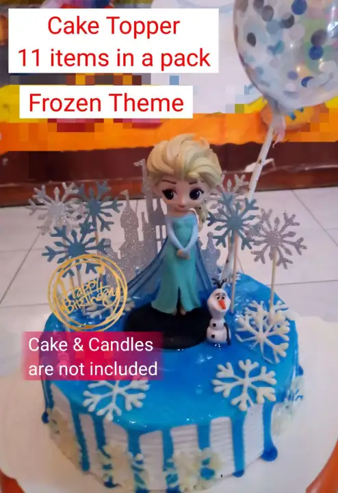frozen cake with figurines