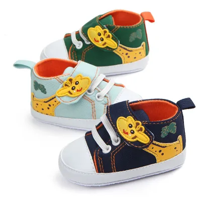 I Love Daddy&Mummy Cute Cartoon Giraffe Baby Shoes Anti-slip Sole Baby Girl Boy Shoes Soft Cotton Toddler Sneakers First Walkers