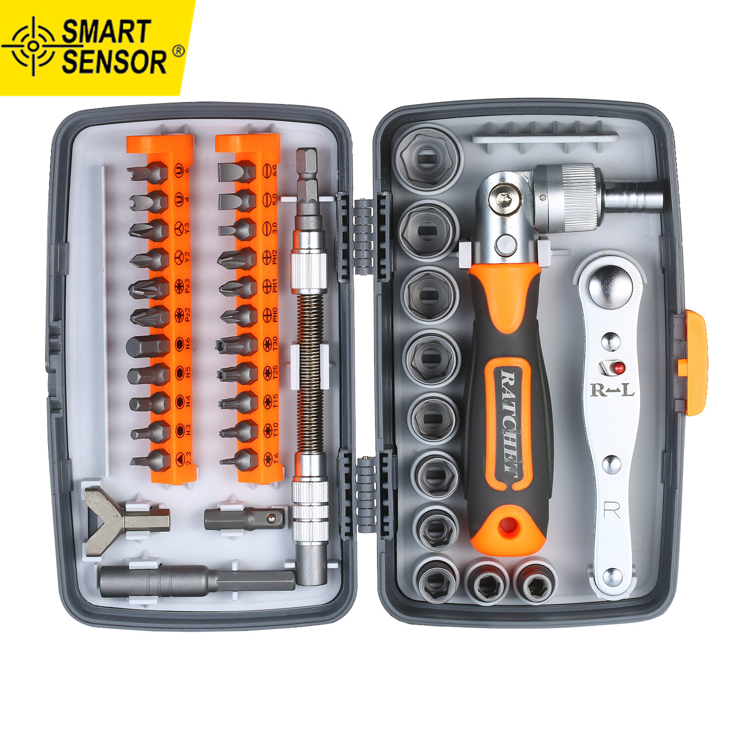 38pc Precision Ratchet Screwdriver Bit Set Magnetic Screwdrivers Kit Electronics Repair Tool Kit with Flexible Shaft Extension Rod for Phone Laptop Watch and Other Electronic Devices