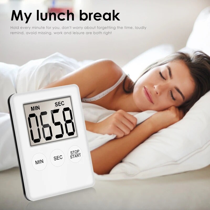 KIPRUN Kitchen Timer Digital Magnetic Cooking Baking LCD Count Down Up Loud Alarm Countdown Alarm Magnet Clock Sleep Clock For Kitchen