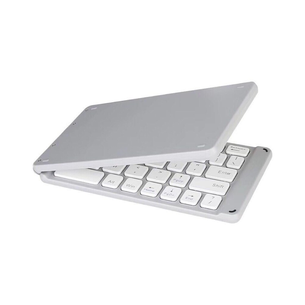 Foldable Bluetooth Keyboard Portable Wireless Full Size Keyboard Sync Up to 3 Devices Travel Folding Keyboard for iPhone iPad