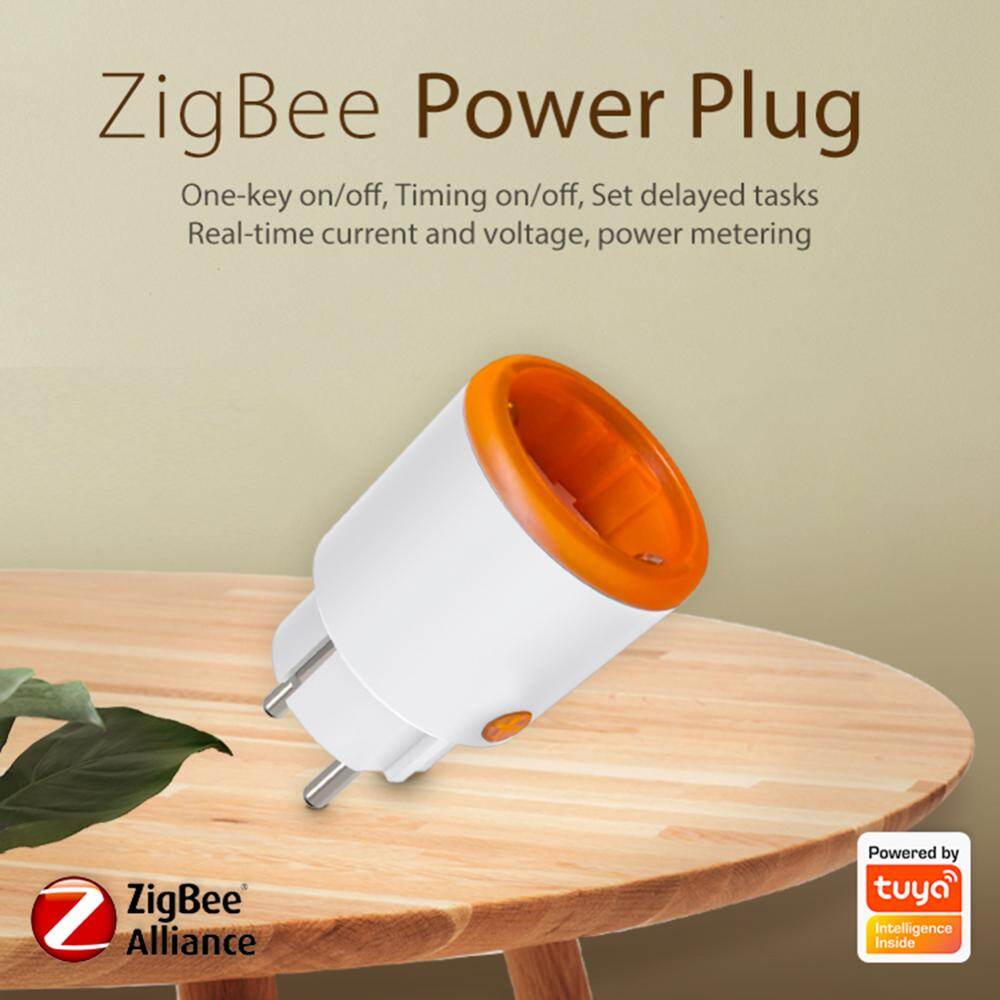 Tuya Smart Plug 16A Zigbee 3.0 EU Smart Socket with Power Monitoring Work with Alexa Google Assistant