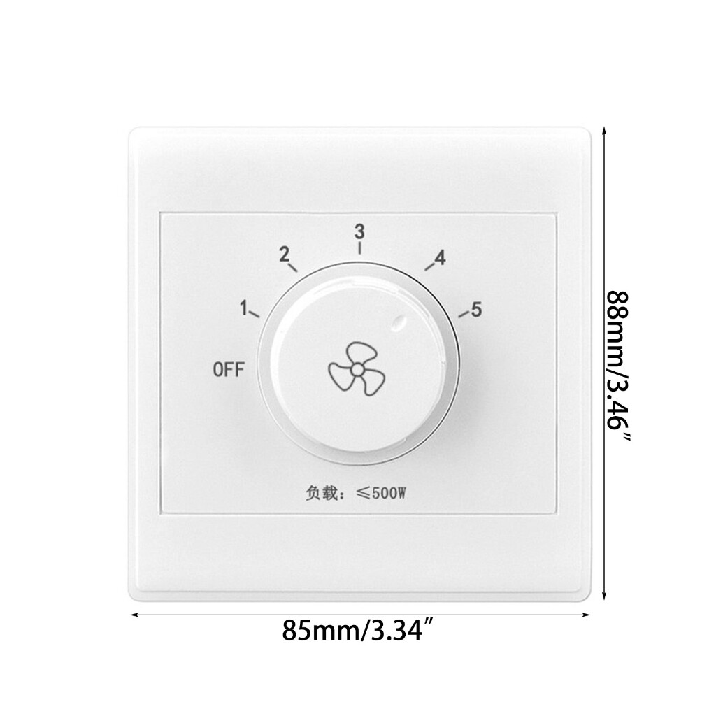 220V điều chỉnh quạt trần điều khiển tốc độ Rotary-ON/OFF nút tường dimmerswitch