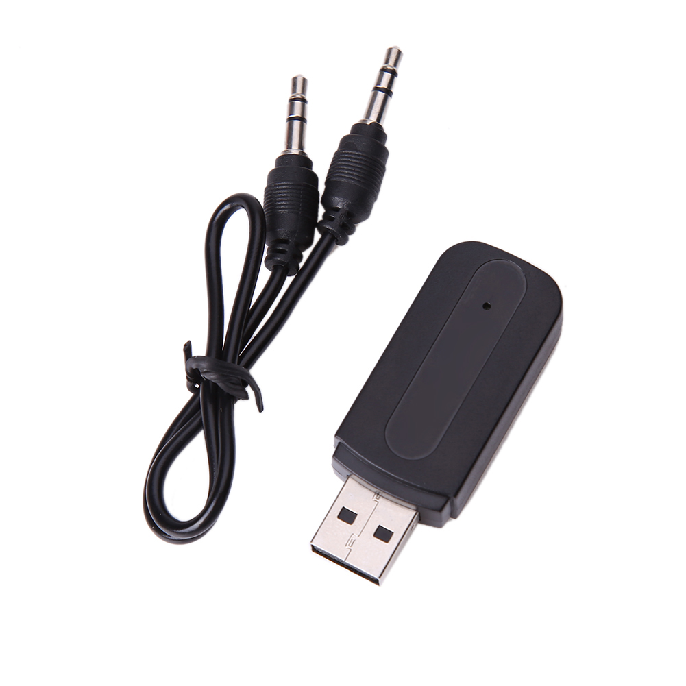 3.5mm Stereo Audio Music Speaker Receiver Adapter Dongle USB Bluetooth-compatible Wire