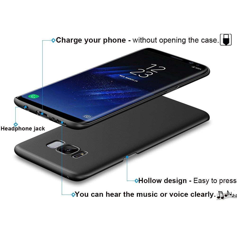 Ốp lưng for Samsung Galaxy S8 Plus Slim Fit Chống Trượt Nhựa Cứng Chống Xước(Black)
