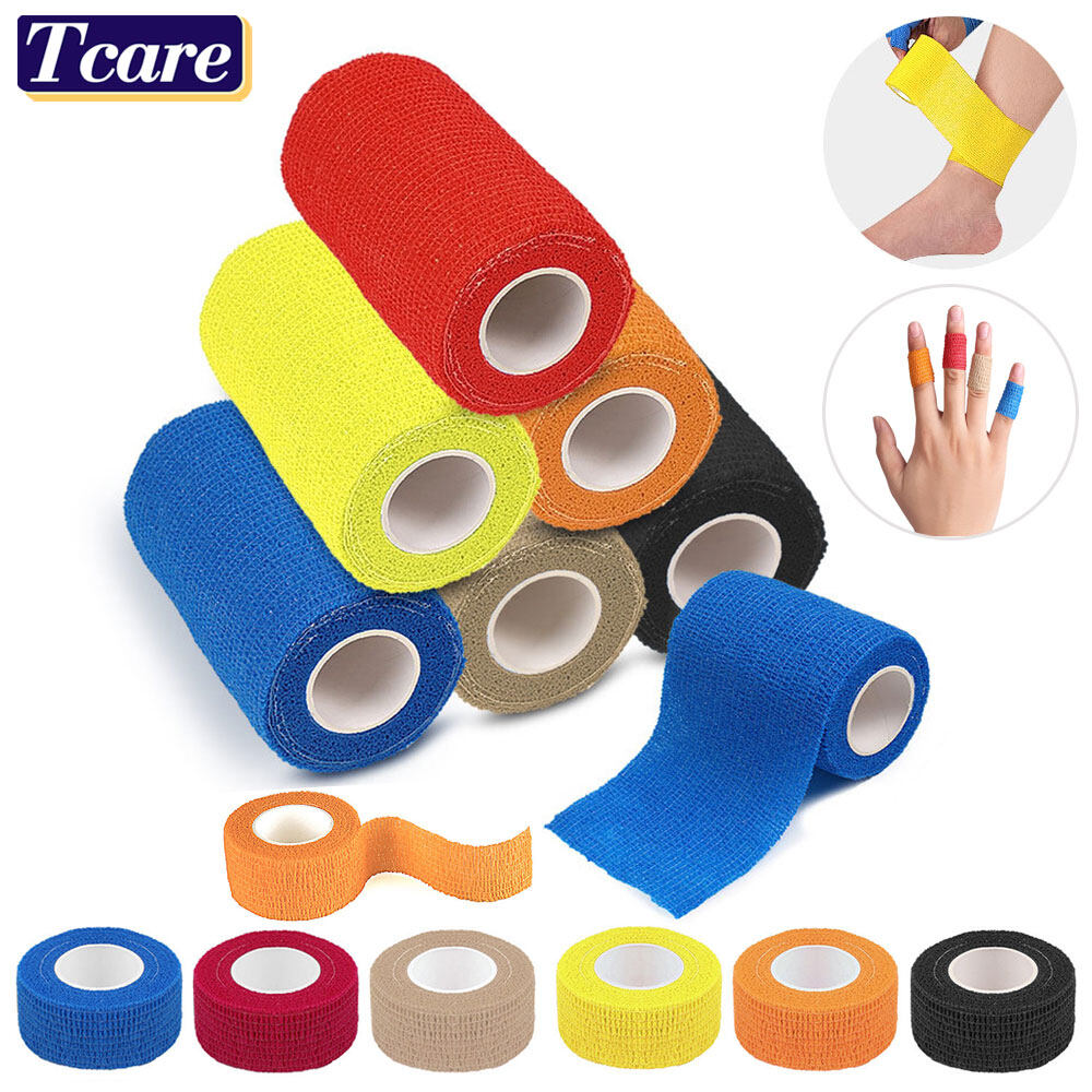 1 Cuộn Băng Thể Thao Co Giãn Nhiều Màu 4.5M Băng Tự Dính Miếng Đệm Hỗ Trợ