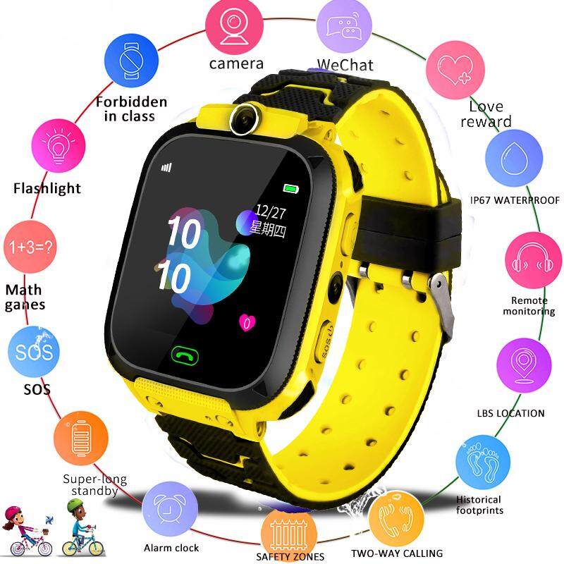 Đồng Hồ Thông Minh Q12B Cho Trẻ Em Với LBS Định Vị Màn Hình Cảm Ứng Camera Khẩn Cấp SOS Gọi Điện Thoại Đồng Hồ Thông Minh 2G Có Thẻ Sim Định Vị LBS Chống Nước Cho Android IOS Cuộc Sống